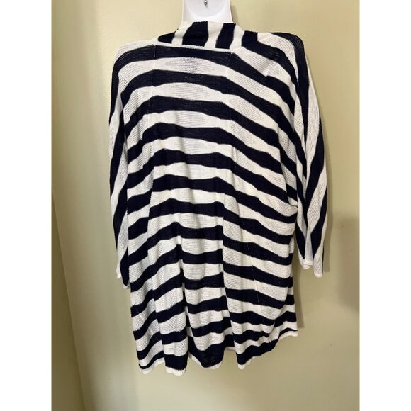Striped Open Front Draped Cardigan Sweater  22/24 Lane Bryant  Coastal Layering‎ - Picture 5 of 7